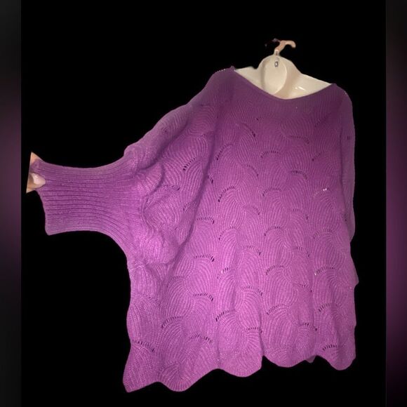 JODIFL Purple sweater is great for off shoulder and crewneck to wear - Picture 3 of 6